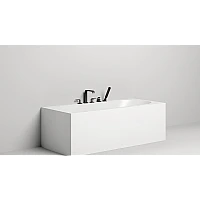 Ванна окремостояча пристінна WGT Water Stone FIORE 1800×800, Solid Surface, білий