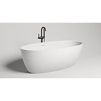 Ванна окремостояча WGT Water Stone OLIVIA 1700×935, Solid Surface, білий