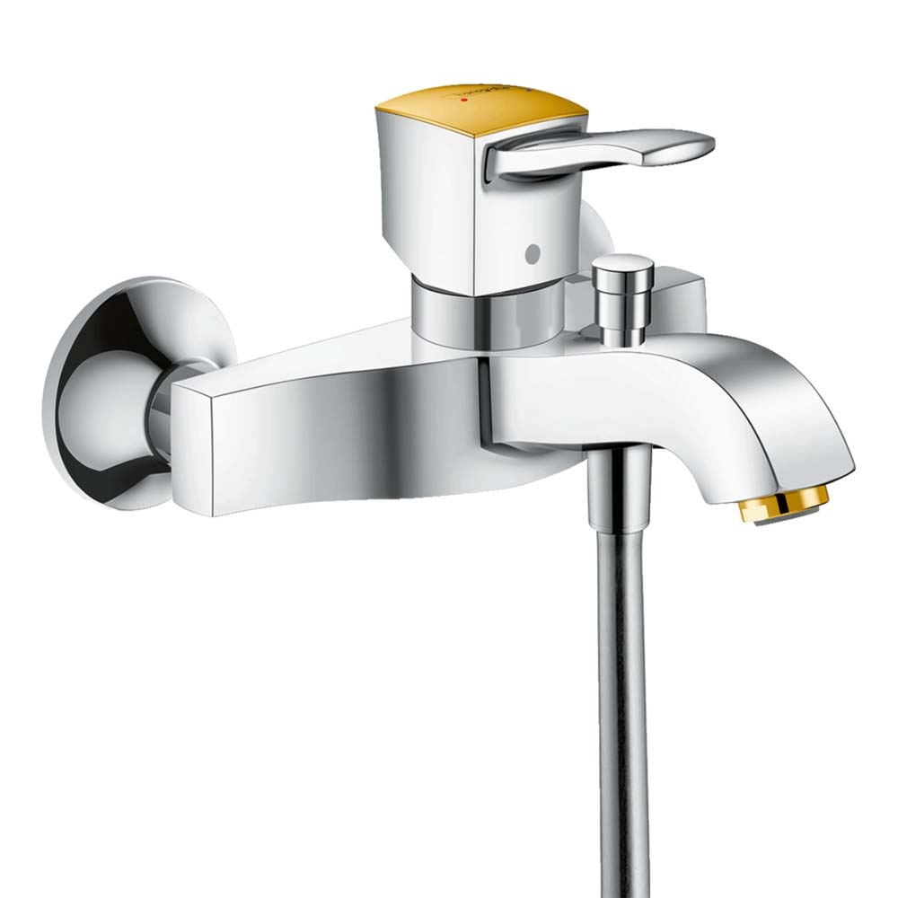 Купити Змішувач для ванни Chrome/Gold Optic HANSGROHE Metropol Classic ...